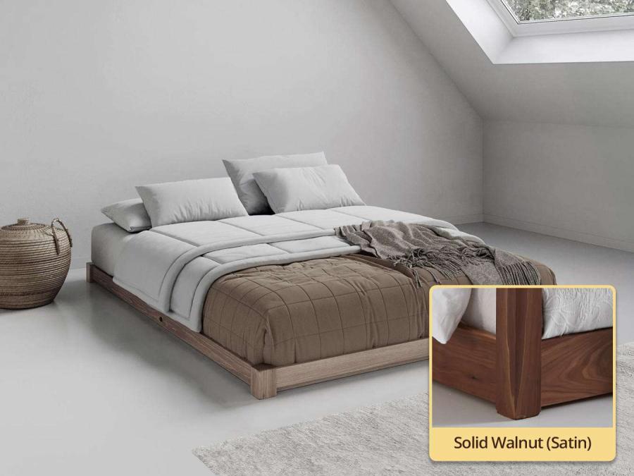 Low Loft Bed (Space Saver) solid walnut