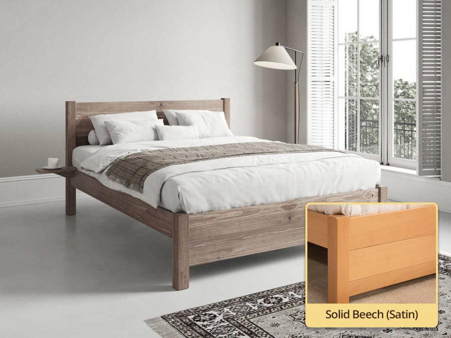 Solid Beech (Satin) Oxford Bed
