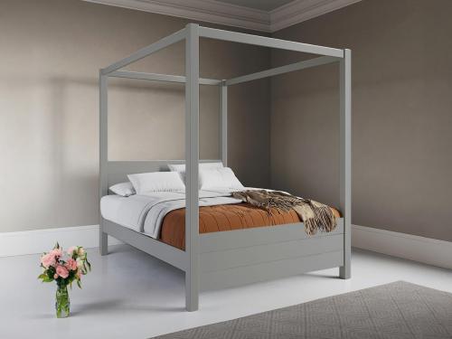 summer four poster wood bed grey by get laid beds