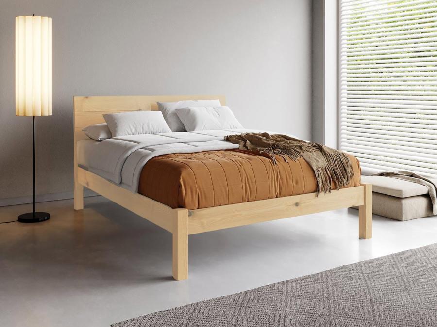 kensington bed natural untreated wood