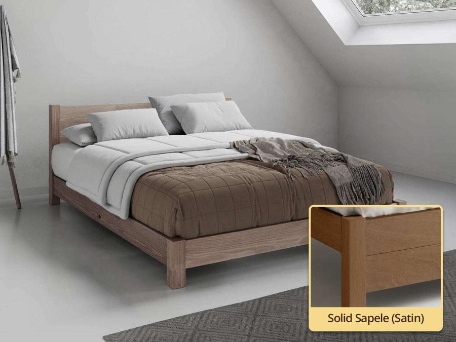Low Tokyo Bed (Space Saver) solid sapele