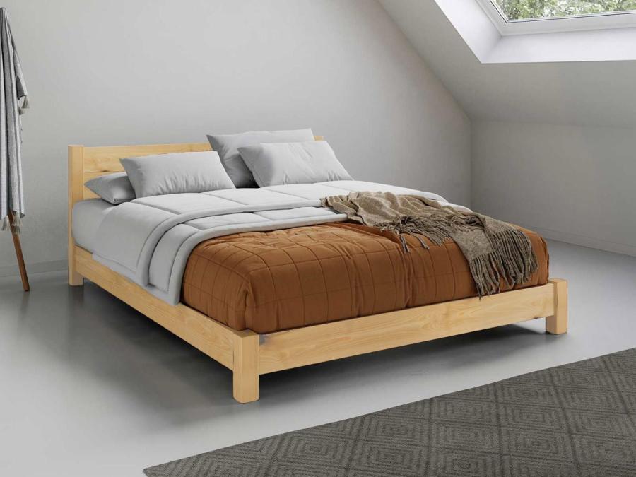 low tokyo natural untreated bed frame
