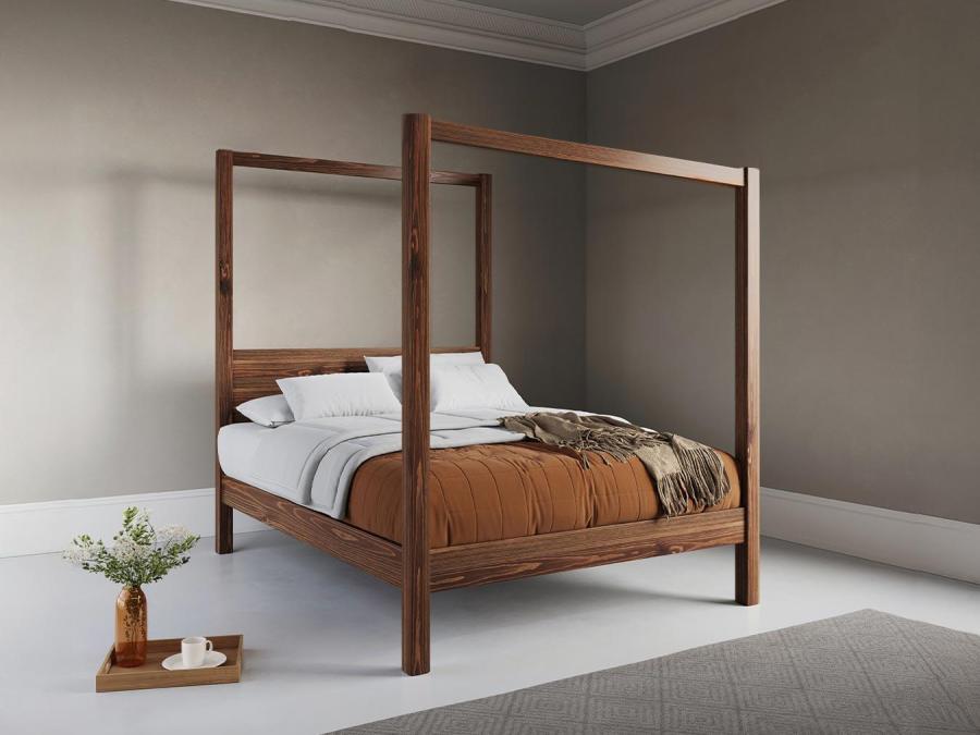 coffee bean four poster platform bed by get laid beds