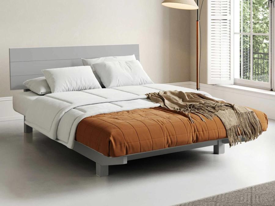 warm grey floating bed by get laid beds