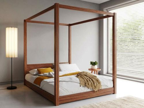 Low Four Poster Bed Sapele