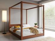 Low Four Poster Bed Sapele