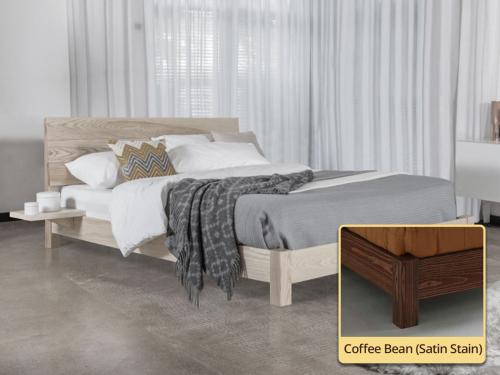 low bed kensington design coffee bean finish by get laid beds