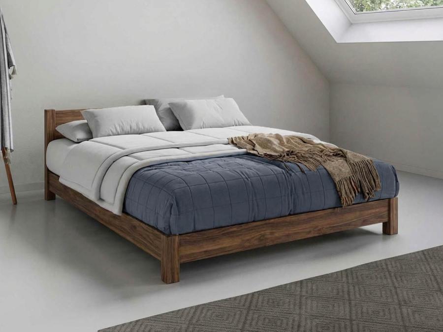 low oriental bed space saver walnut