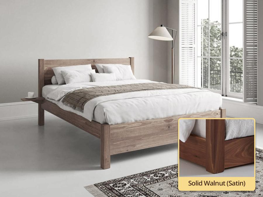 get laid beds oxford bed solid walnut