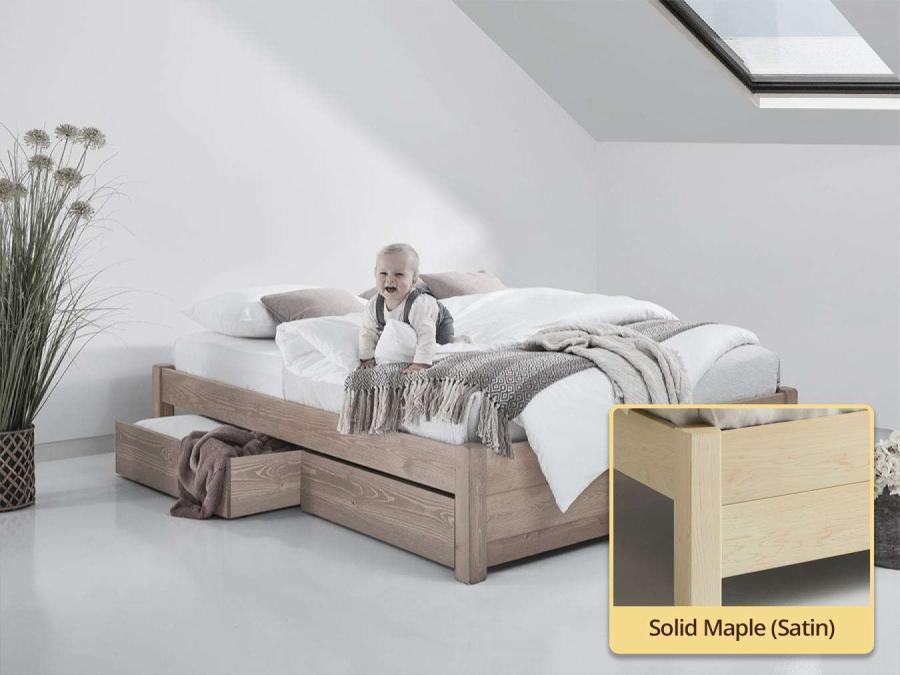 solid maple platform storage bed by get laid beds