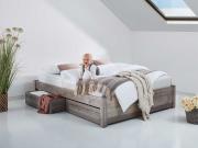 wooden grey wash platform storage bed by get laid beds