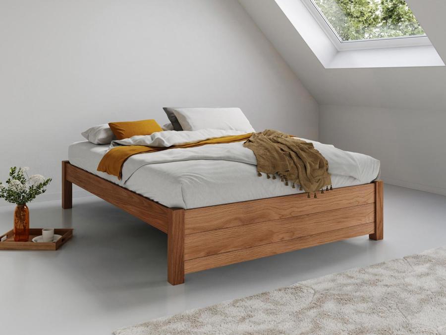 solid oak platform storage bed by get laid beds