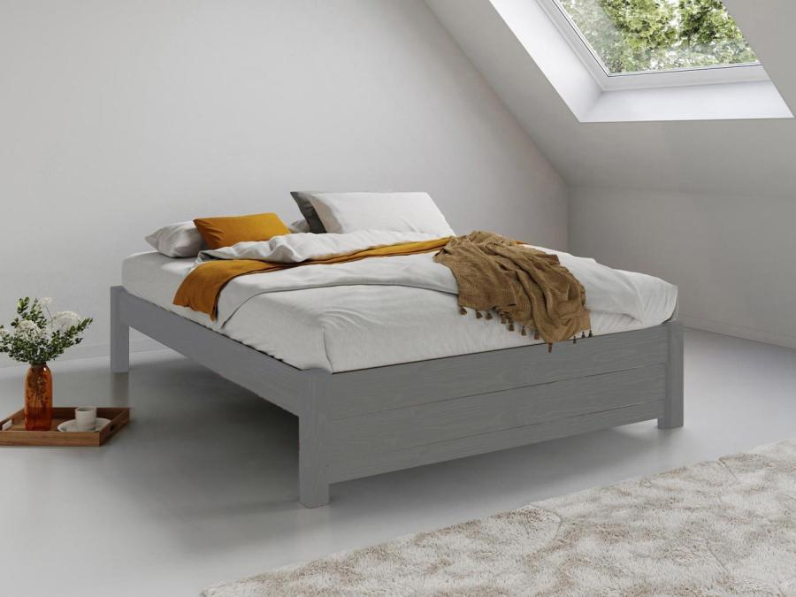 grey platform storage bed no headboard by get laid beds