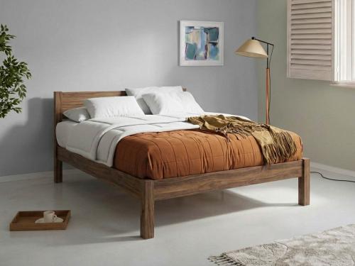 white knight bed walnut
