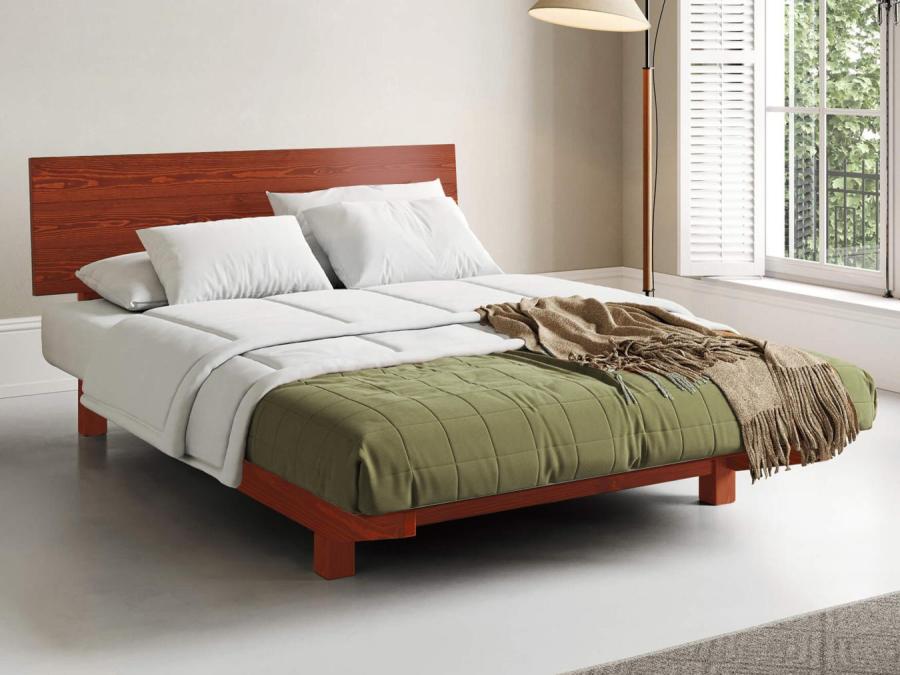 red floating shoreditch bed frame