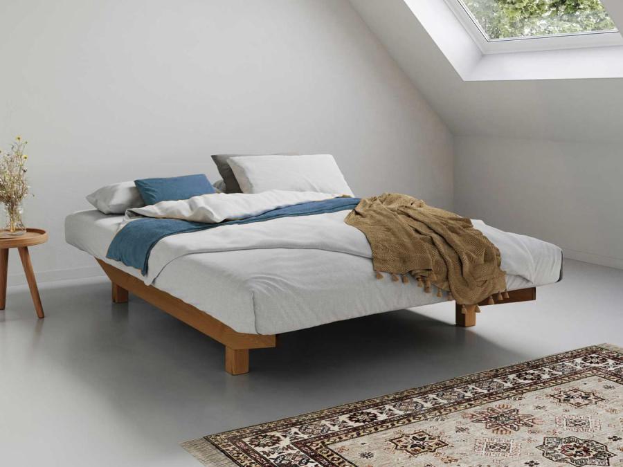 shoreditch platform wooden bed in honey finish by get laid beds