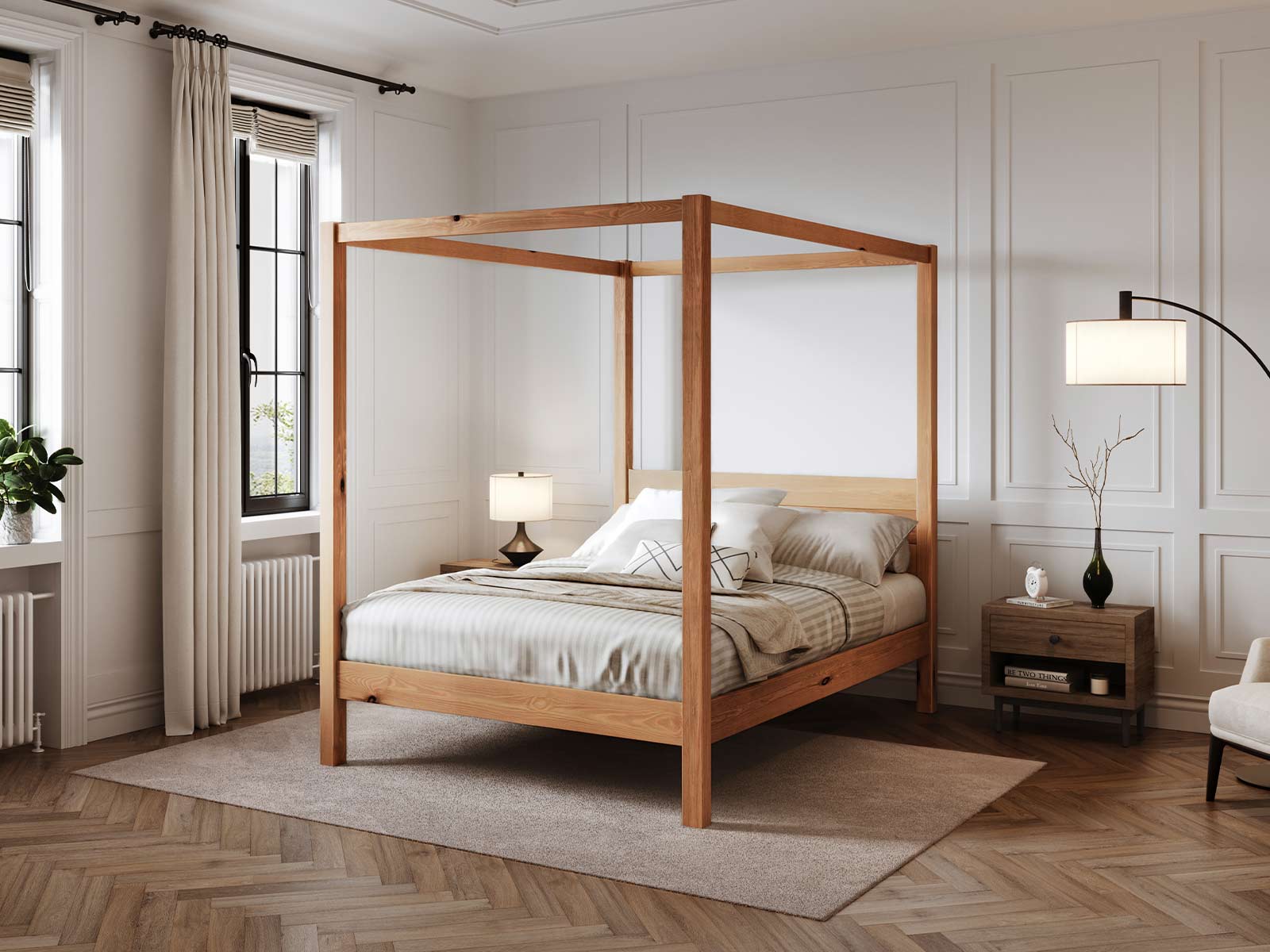 four poster bed classic honey