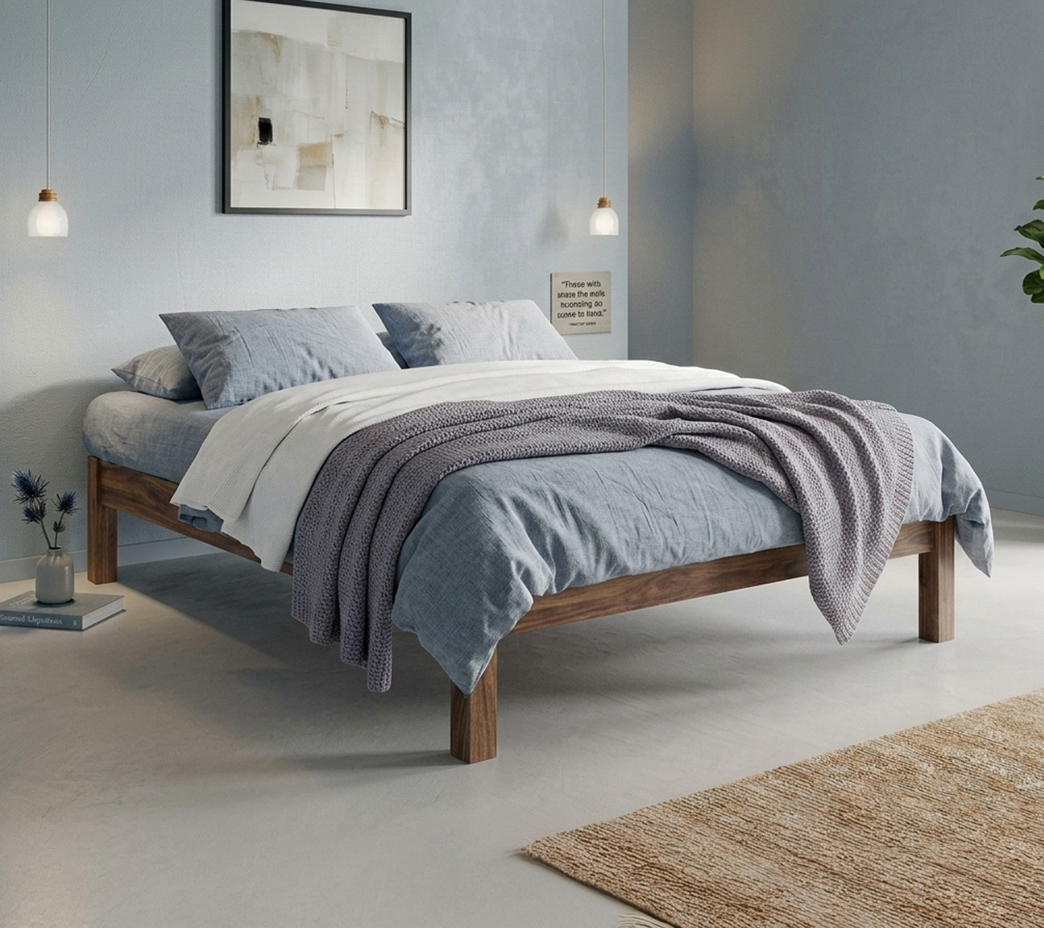 Blue and gray bedroom ideas layers for seasonal changes