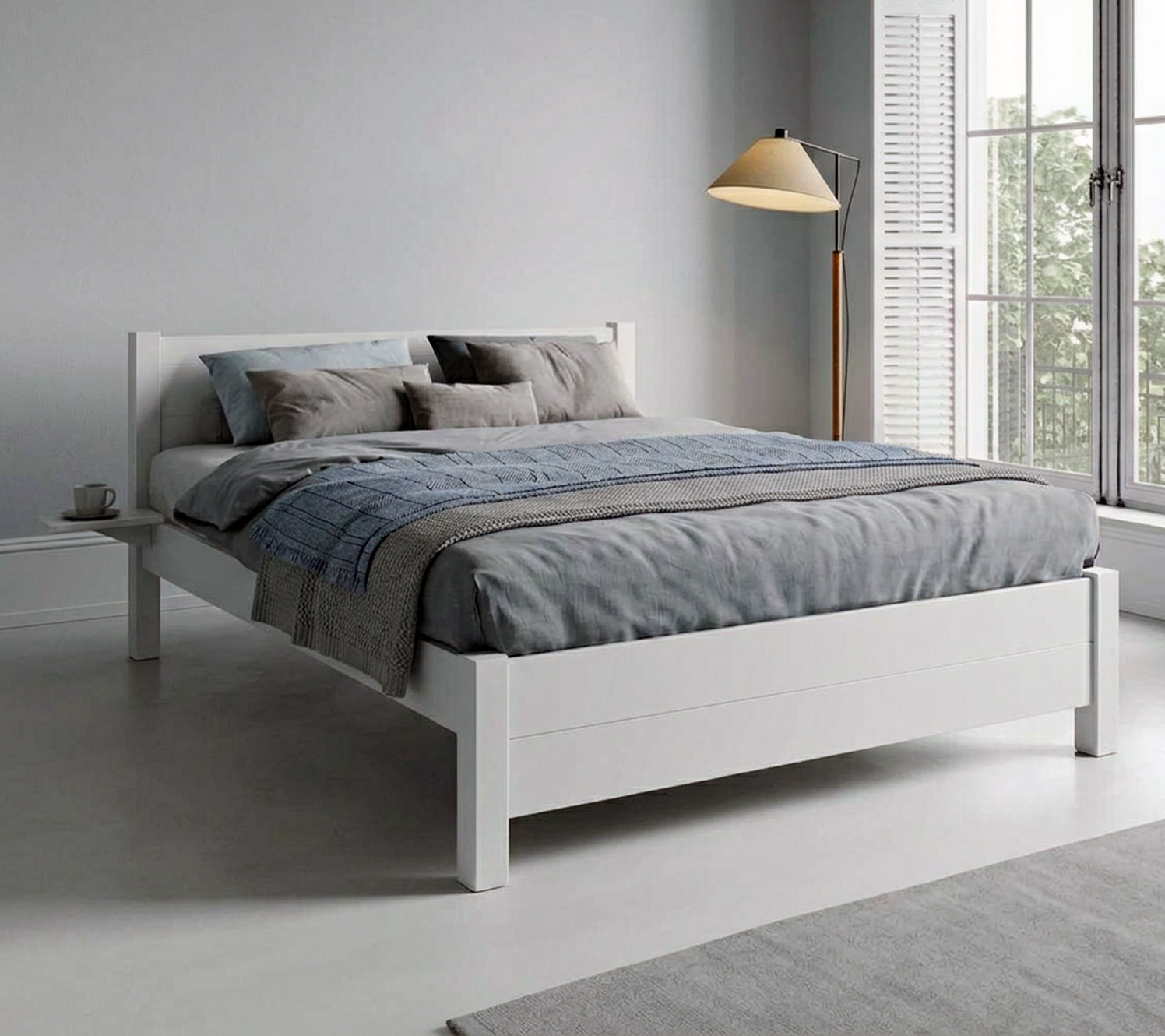 Blue and gray bedrooms tonal differences