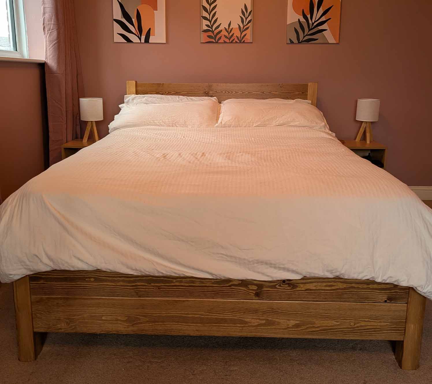 Pale pink bedroom decor